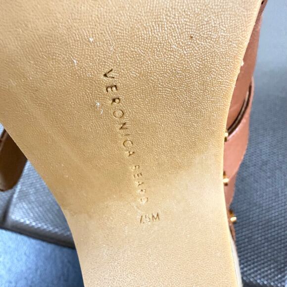 Veronica Beard Hendrix Clogs Brown Leather Chunky Platform Wooden Heel Size 7.5M - Picture 8 of 13